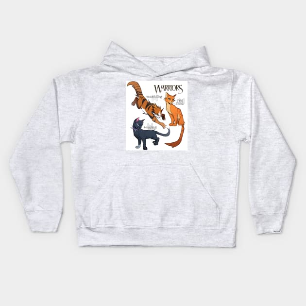 Firestar, Tigerstar and Scourge from Warrior Cats - The Darkest Hour Kids Hoodie by Chycero